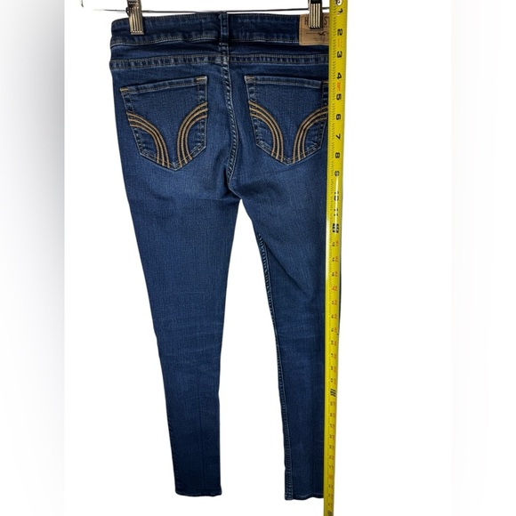 Hollister women's fully fitted ankle pant in blue size w23 L 29 Juniors - Picture 4 of 11